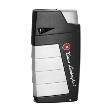 TONINO LAMBORGHINI Tonino Lamborghini TTR018000 Duo Twin Jet Torch Flame Cigar Lighter - Black with Chrome TTR018000